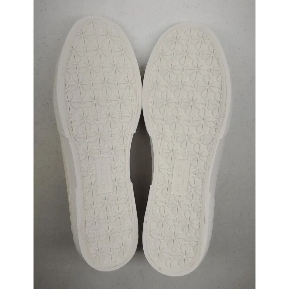 Kate‎ Spade Vale Canvas Sneakers Women's 9.5B Parchment Beige K3813 New/Blemish